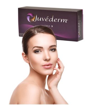 Riempimento della pelle del mento Juvederm Iniezioni di labbra Filler dermico in gel trasparente per il seno
