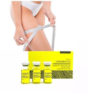 Soluzione ad alta concentrazione di grasso per viso e corpo 10 ml x 5 bottiglie di limone Imballaggio assettico usa e getta