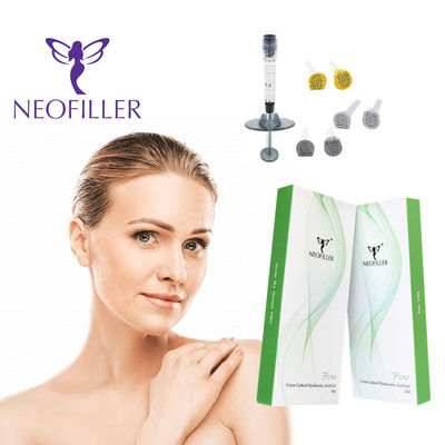 Acido ialuronico trasparente 24 mg-ml Riempitore cutaneo Gel iniettabile Iniezione ipodermica Miglioramento facciale
