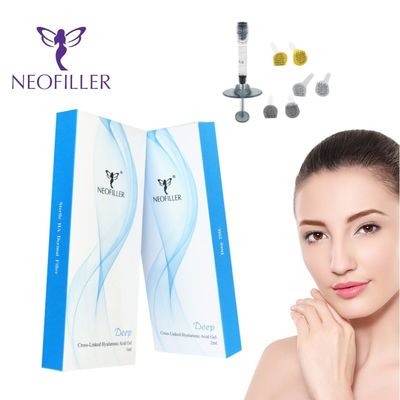 Soluzione di ringiovanimento del viso naturale a lunga durata per filler dermico con acido ialuronico da 1 ml, gel iniettabile