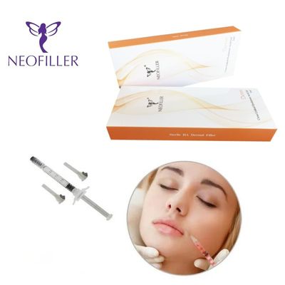 Gel iniettabile di riempimento cutaneo dell'acido ialuronico da 1 ml Ringiovanimento naturale del viso per 9-12 mesi
