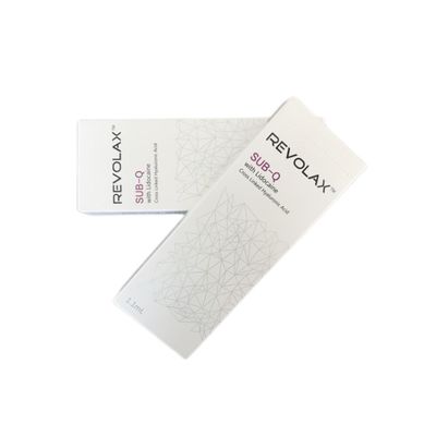Filler dermico Revolax Fine Deep Sub-Q con gel liscio ed elastico per il ripristino naturale del volume del viso