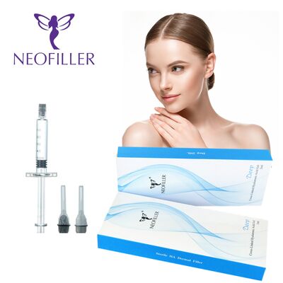 Neofiller 24mg-ml Filler dermico di acido ialuronico Gel iniettabile Longevità di 9-12 mesi Soluzione di conservazione a temperatura ambiente