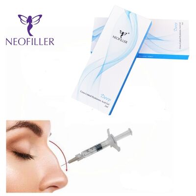 Filler dermico a base di acido ialuronico reticolato a lunga durata, gel iniettabile, trattamento per la riduzione delle rughe sulla fronte