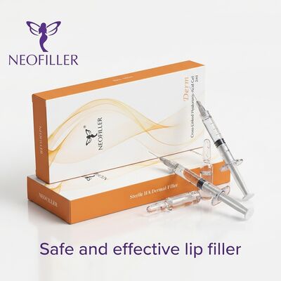 Filler dermico biocompatibile con acido ialuronico da 1 ml Gel iniettabile reticolato Validità di 24 mesi Ripristino del volume del viso