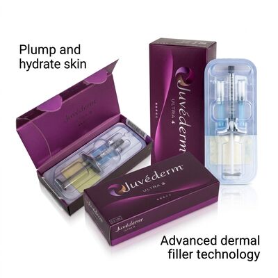 Gel Juvederm Dermal Filler antirughe prodotto progettato per levigare le rughe e migliorare i contorni del viso per i professionisti