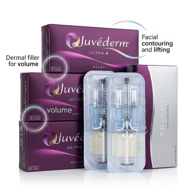 Fino a 12-18 mesi Juvederm Dermal Filler 1ml 2 siringhe Spedizione DHL UPS FEDEX Soluzione di miglioramento del viso duratura