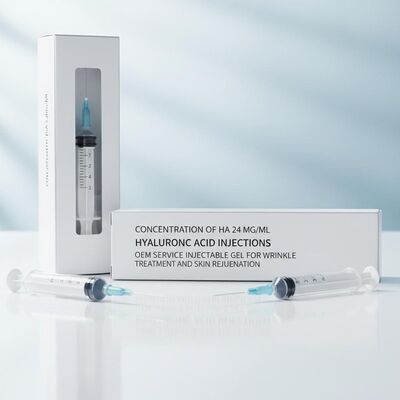 Concentrazione di ha 24 Mg/ml di acido ialuronico per iniezioni di gel iniettabile per servizio OEM per il trattamento delle rughe e il ringiovanimento della pelle