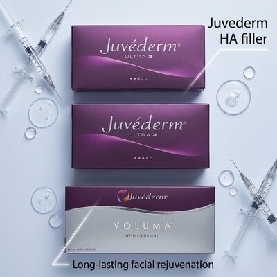 Formulazione gel Juvederm Dermal Filler 2 volte volume 1 ml profondità di iniezione ipodermica adatto per applicazioni cosmetiche mediche