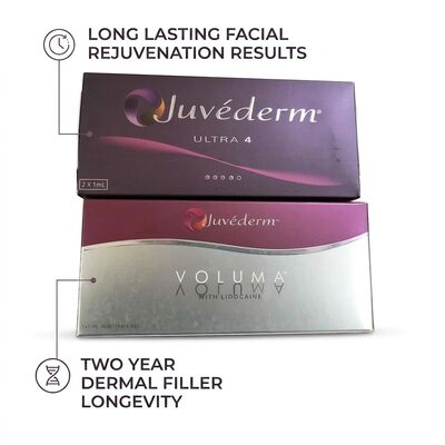 Gel Juvederm Dermal Filler 1ml Siringa Sito di iniezione facciale Ideale per i trattamenti di ringiovanimento facciale e ripristino del volume