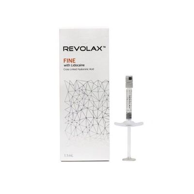 Acido ialuronico Revolax Dermal Filler consistenza gel liscia ed elastica che fornisce aumento del volume facciale e trattamento delle rughe