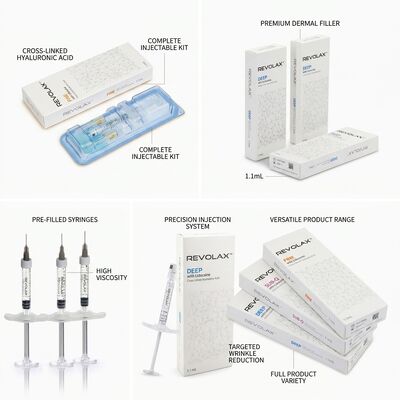 Revolax Fine Dermal Filler Monofasic Hyaluronic Acid Filler 1.1ml per la correzione delle linee sottili dei piedi di corvo