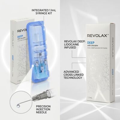 Revolax filler per guance profonde monofasico filler cutaneo con acido ialuronico 1.1 ml per l' aumento del volume della guancia