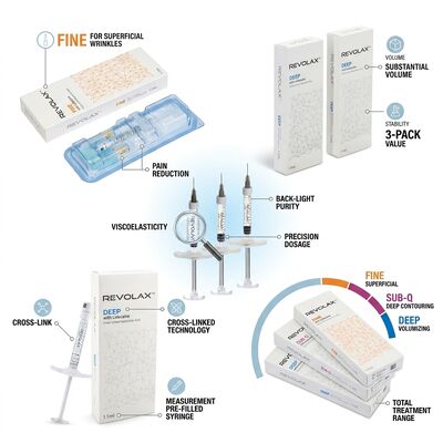 Revolax Fine Dermal Filler Monofasic Hyaluronic Acid Filler 1.1ml per la correzione delle linee sottili dei piedi di corvo