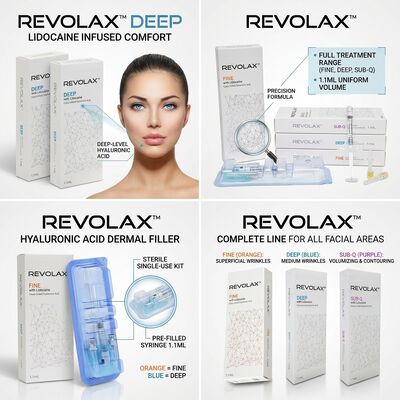 Revolax filler per guance profonde monofasico filler cutaneo con acido ialuronico 1.1 ml per l' aumento del volume della guancia