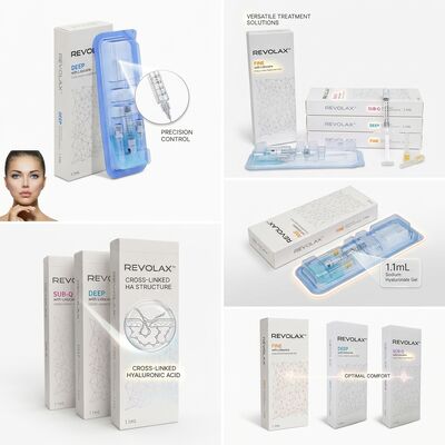 Revolax filler per guance profonde monofasico filler cutaneo con acido ialuronico 1.1 ml per l' aumento del volume della guancia