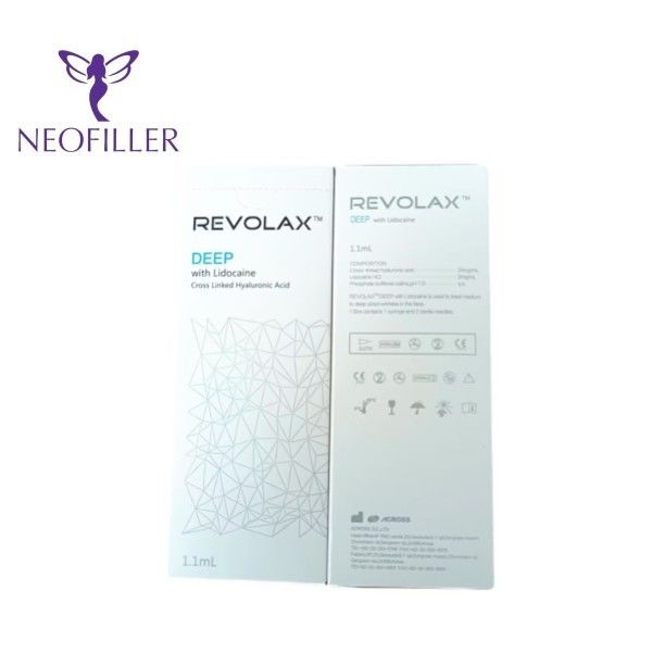 Rimozione delle rughe 1.1ml/Box Filler dermico Revolax Iniezioni di acido idraulico profondo per il viso