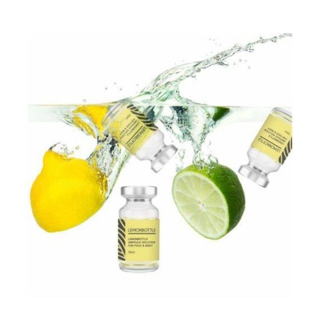 Soluzione ad alta concentrazione di grasso per viso e corpo 10 ml x 5 bottiglie di limone Imballaggio assettico usa e getta
