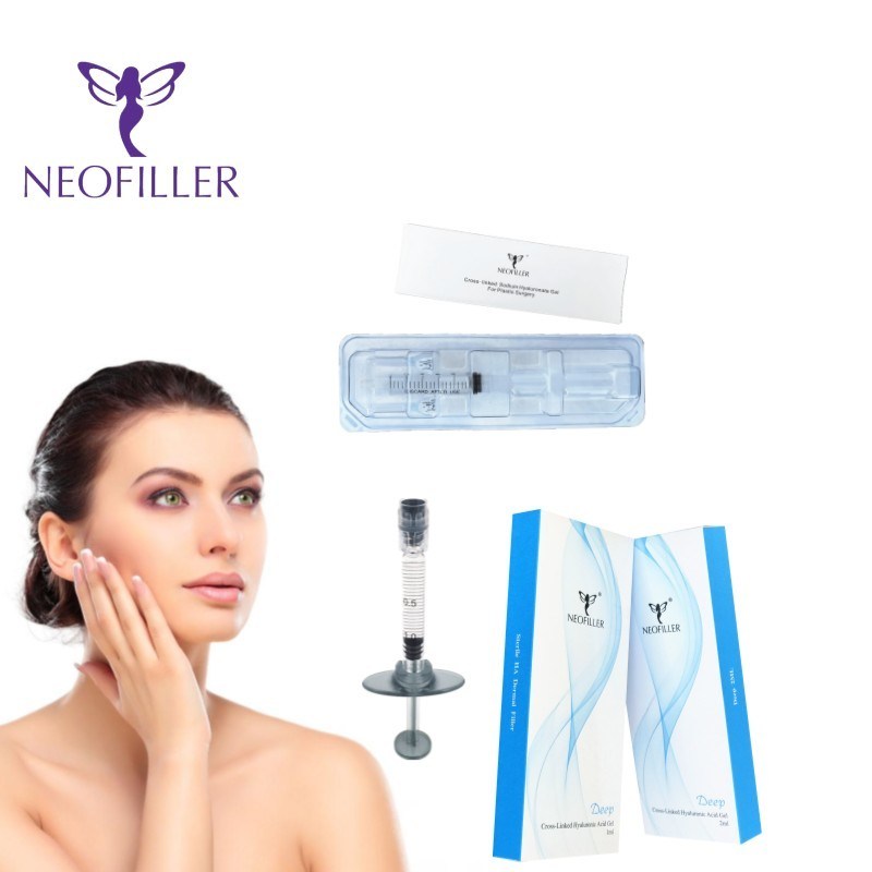 Neofiller 24mg-ml Acido ialuronico Derm Filler Gel iniettabile con collegamento incrociato Formula di longevità 9-12 mesi