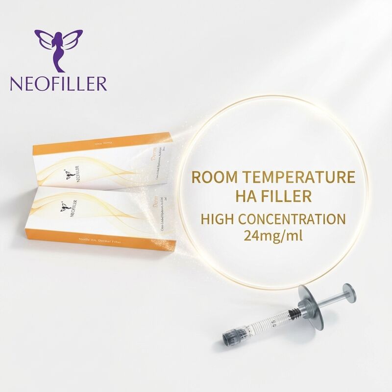 Soluzione iniettabile di filler dermico di acido ialuronico da 1 ml di volume della siringa Formula reticolata biocompatibile di longevità di 8-15 mesi