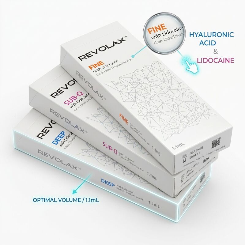 Revolax Deep Marionette Line Filler Monofasic Hyaluronic Acid Dermal Filler 1.1 ml per la correzione dell' angolo della bocca