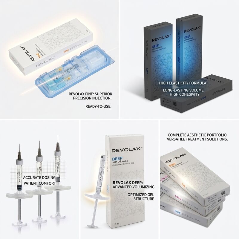 Revolax Fine Forehead Filler Monofasic Hyaluronic Acid Dermal Filler 1.1ml per la correzione della fronte