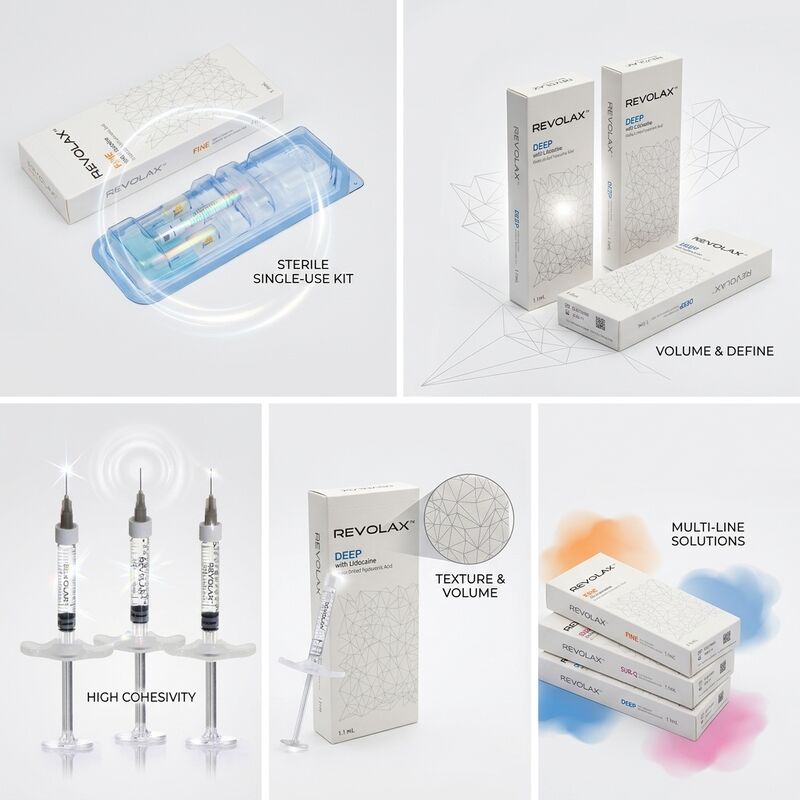 Revolax Fine Dermal Filler Monofasic Hyaluronic Acid Filler 1.1ml per la correzione delle linee sottili dei piedi di corvo